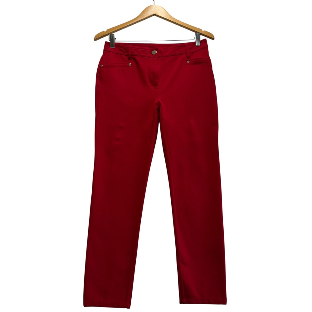 Chicos So Slimming Juliet Ankle Pants Red Size 00‎ Regular 510011215 #376